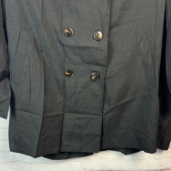 BloomChic Black Trench Coat Blazer Plus Size 2X - Picture 6 of 7